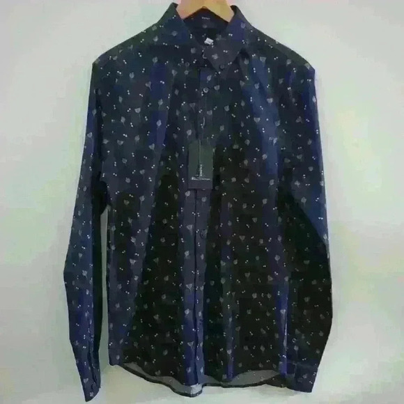 BEN SHERMAN | Men's Navy (Marine) Blue Regular-Fit Scattered Floral Dre… - Picture 3 of 7